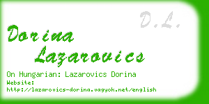 dorina lazarovics business card
